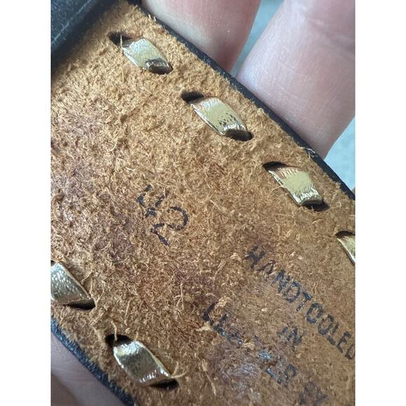 Justin tooled design belt womens - Picture 6 of 8